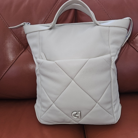Cole Haan Grand Ambition Small Quilted Leather Convertible Backpack - Picture 1 of 9